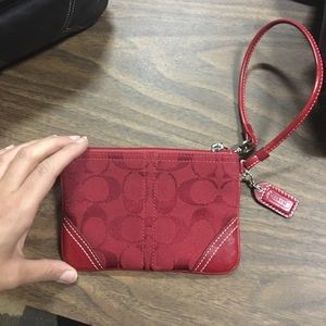 Red Coach wristlet